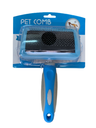         02 Пуходерка "Pet comb" пластик, капля (7Х11 см), M
