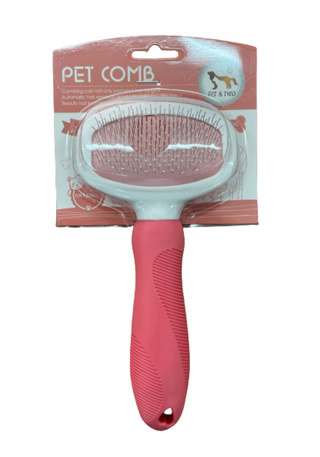         14 Пуходерка "Pet comb" пластик, капля,  (7Х9 см), M