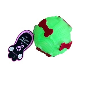          и30 Игрушка "Мяч-кормушка "Кость" со звуком, 10 см