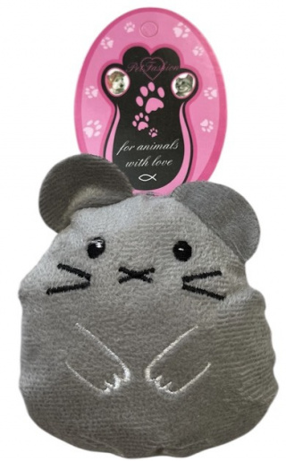       ХО 120  Игрушка шуршащая "Мышка", серый, 10 см
